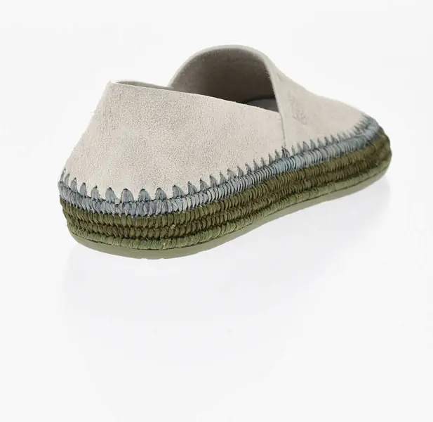 Espadrile Loewe Paulas Suede Espadrilles With Rubber Sole Beige Barbati (BM 19763489) 2