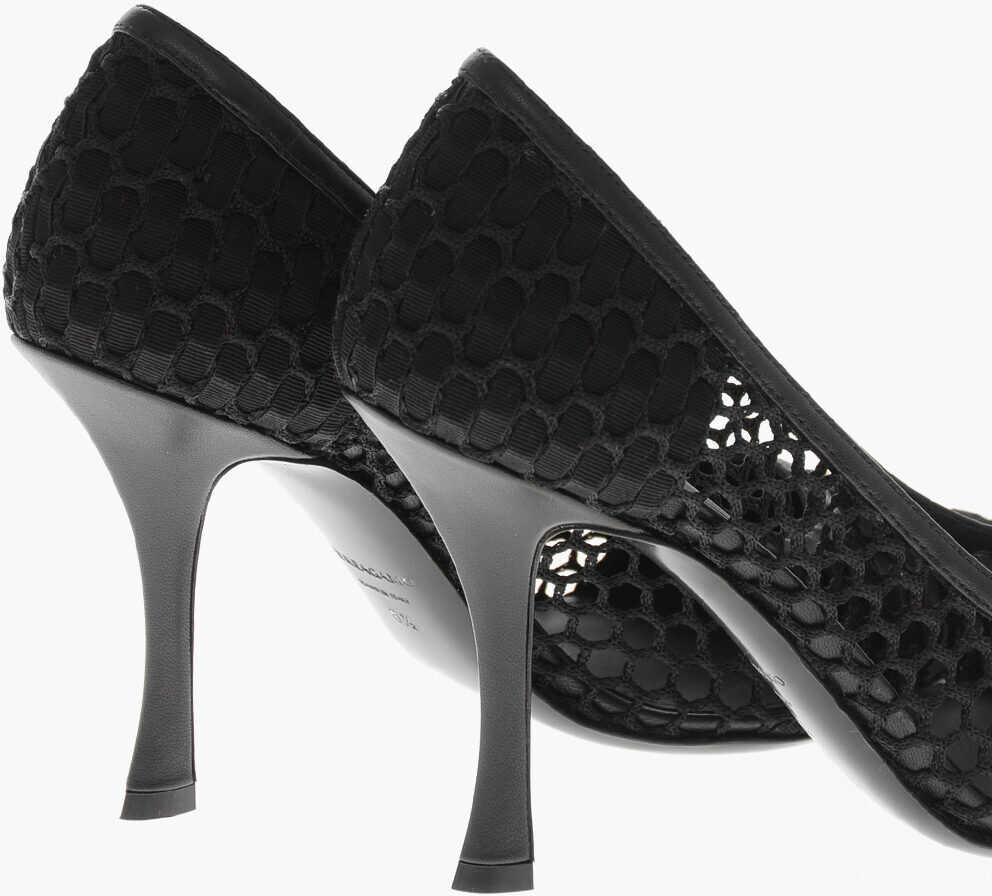 Pantofi stiletto Salvatore Ferragamo Mesh Pumps Kristen With 10Cm Stiletto Heel Black Femei (BM 19763501) 2