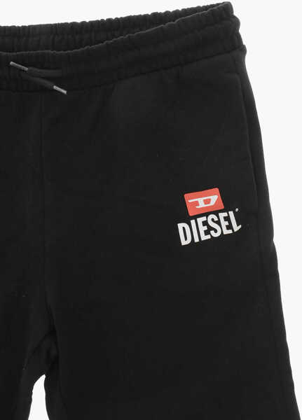 Pantaloni scurti Diesel Brushed Cotton Shorts With Elastic Waist Black Baieti (BM 19763507) 2