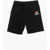 Diesel Brushed Cotton Shorts With Elastic Waist Black