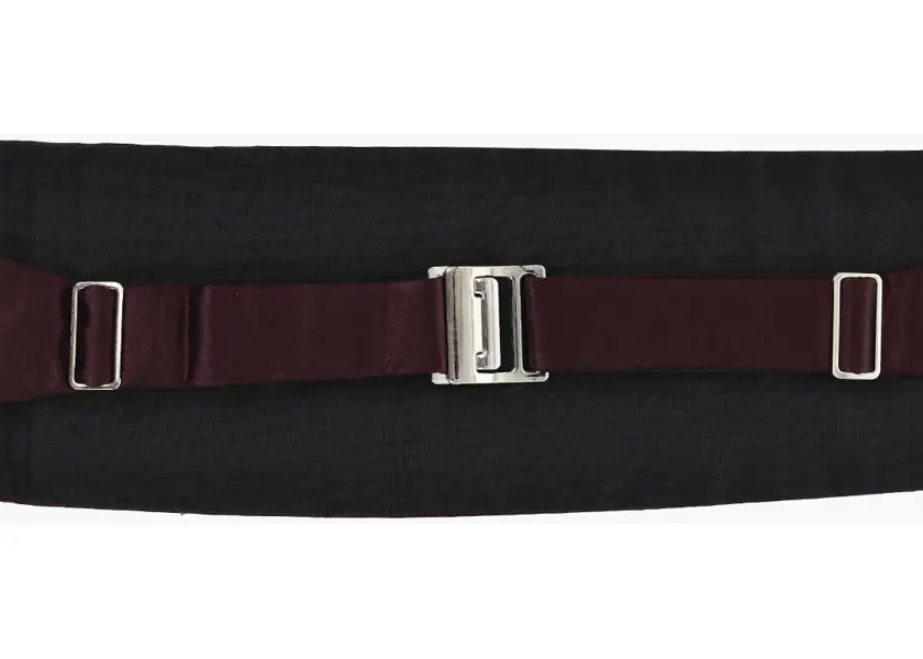Curele CORNELIANI Pleated Satin Cummerbund Burgundy Barbati (BM 19763525) 3