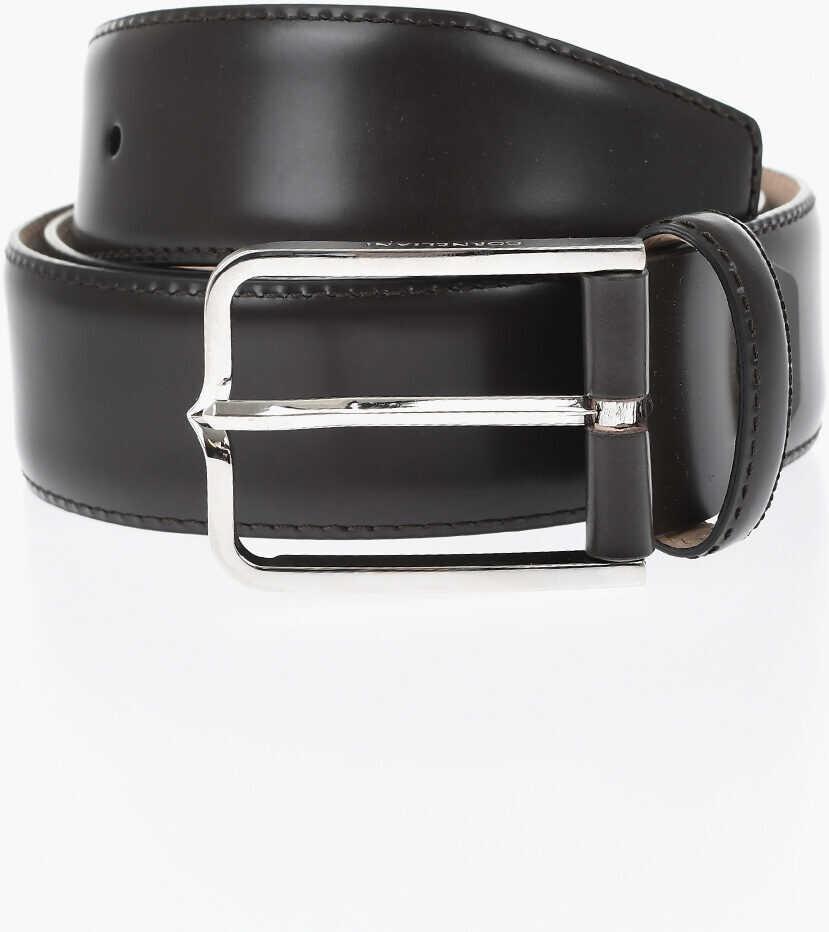 Curele CORNELIANI Leather Belt With 30Mm Metal Buckle Brown Barbati (BM 19763528) 4
