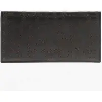 Portofele Perforated Vegan Leather Wallet With All-Over Logo Barbati