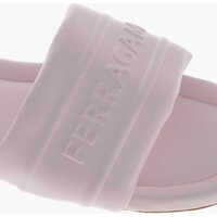 Sandale fara toc Salvatore Ferragamo Dama - Sandale fara toc Salvatore Ferragamo Leather Slides Hotel With Embossed Logo Pink Femei (BM 19763618) - B-mall.ro