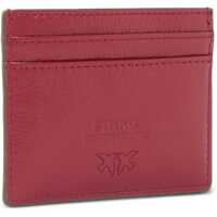 Portofele Dama - Portofele Pinko Shiny leather Card Holder ROSSO SCURO-GOLD MORDORE Femei (BM 19764572) - B-mall.ro