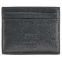 Portofele Dama - Portofele Pinko Shiny leather Card Holder GRIGIO ASFALTO-ORO MORDORE Femei (BM 19764608) - B-mall.ro