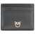 Pinko Shiny leather Card Holder GRIGIO ASFALTO-ORO MORDORE'