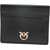 Pinko Shiny leather Card Holder NERO LIMOUSINE-ORO