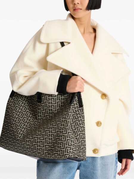 Genti de umar Balmain Medium Tote Bag IVOIRE/NOIR Femei (BM 19764698) 2