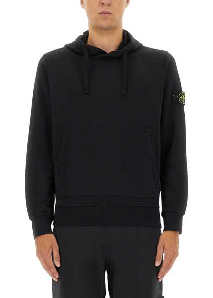 Bluze de trening Stone Island Felpa In Pile Con Cappuccio BLACK Barbati (BM 19764779) 2