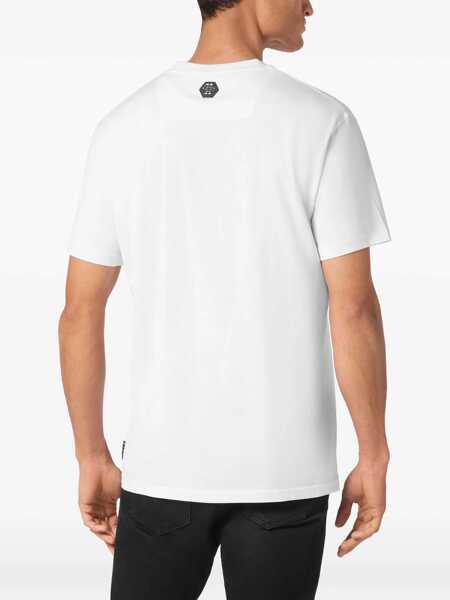 Tricouri Philipp Plein T-Shirt With Logo WHITE Barbati (BM 19764875) 4