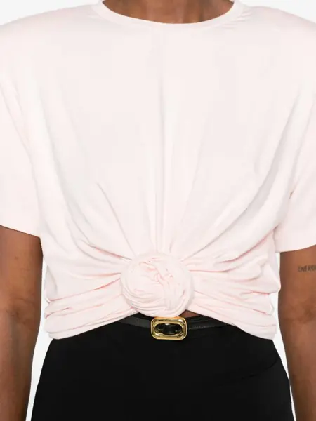 Tricouri Magda Butrym T-Shirt With Knot PINK Femei (BM 19764881) 5