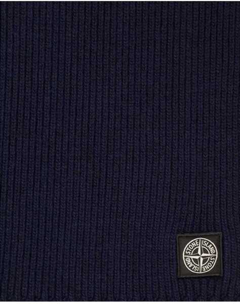 Esarfe Stone Island Scarf With Logo Patch BLUE Baieti (BM 19764887) 3