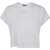 Balmain Cropped T-Shirt With Logo WHITE