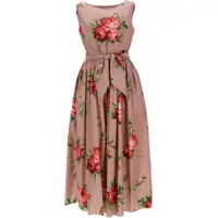 Rochii casual Dolce & Gabbana Rose Bouquet Print Midi Dress