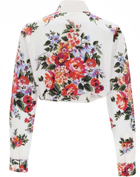 Bluze Dolce & Gabbana Floral Print Crop Shirt WHITE Femei (BM 19764989) 3