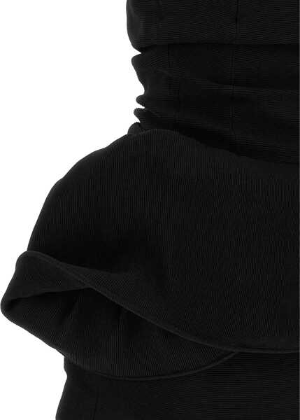 Rochii casual Magda Butrym Mini Dress With Drape BLACK Femei (BM 19765007) 4