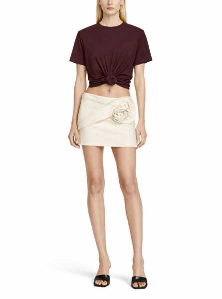 Tricouri Magda Butrym T-Shirt With Knot BORDEAUX Femei (BM 19765010) 2