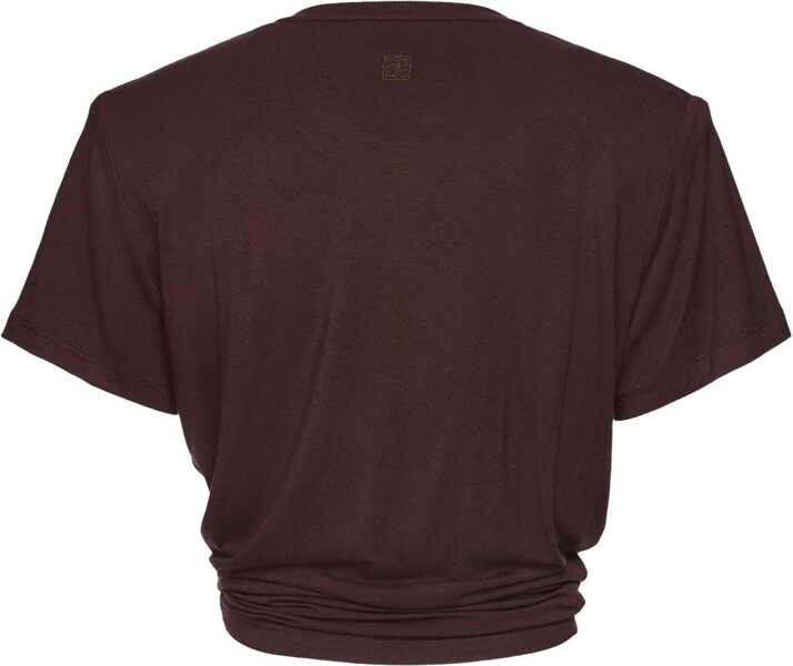 Tricouri Magda Butrym T-Shirt With Knot BORDEAUX Femei (BM 19765010) 3