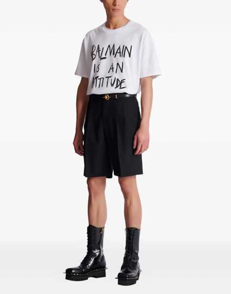 Pantaloni scurti Balmain Wool Tailored Shorts BLACK Barbati (BM 19765034) 2