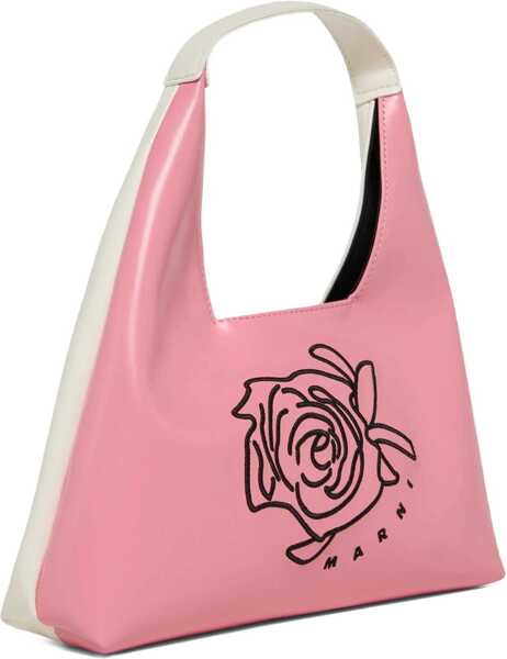 Genti de mana Marni Diamond Bag PINK Fete (BM 19765040) 3
