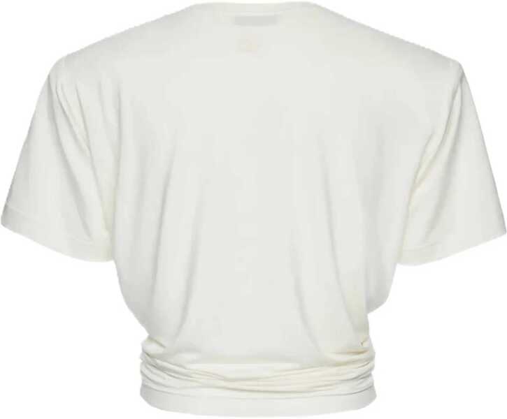 Tricouri Magda Butrym T-Shirt With Knot IVORY Femei (BM 19765058) 2