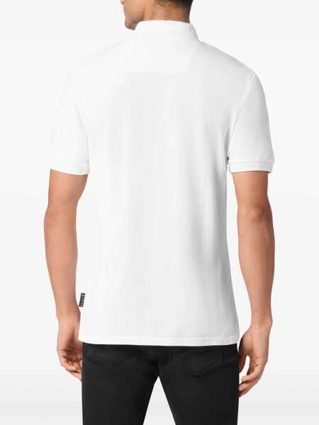 Tricouri Polo Philipp Plein Polo With Logo Patch WHITE Barbati (BM 19765130) 4