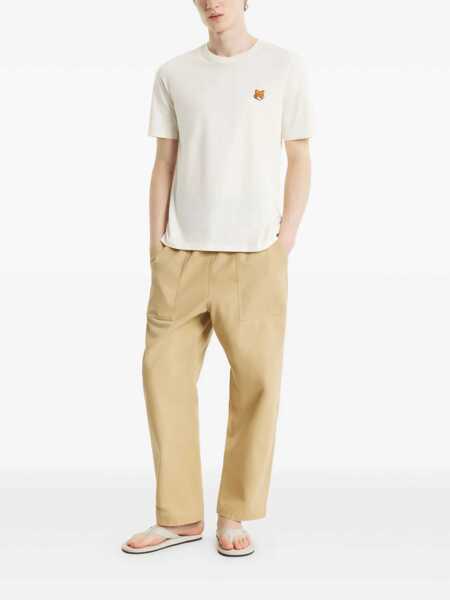 Tricouri MAISON KITSUN T-shirts Beige Barbati (BM 19765311) 2