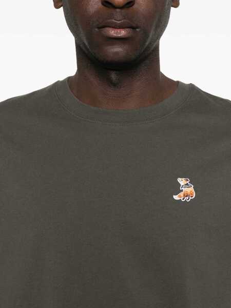 Tricouri MAISON KITSUN T-shirts Green Barbati (BM 19765335) 5