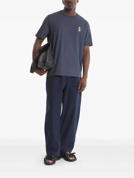 Tricouri MAISON KITSUN T-shirts Blue Barbati (BM 19765347) 2