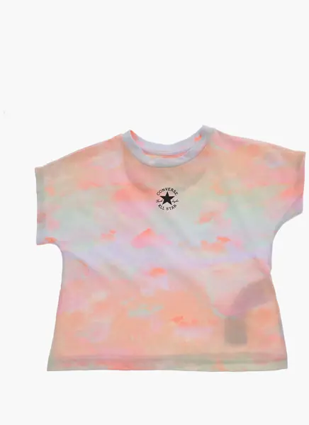 Tricouri Converse Cotton Tie-Dye Boxy Fit T-Shirt Pink Baieti (BM 19765451) 4