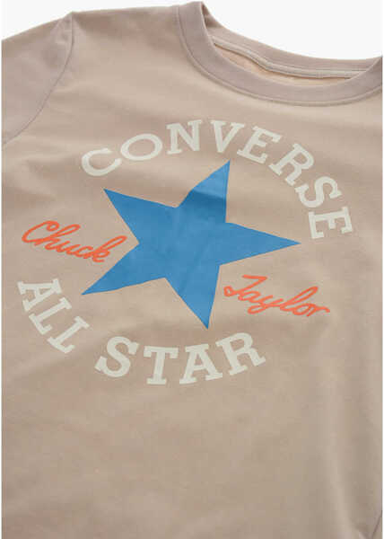 Tricouri Converse Cotton Crewneck T-Shirt Dissected Beige Baieti (BM 19765454) 2