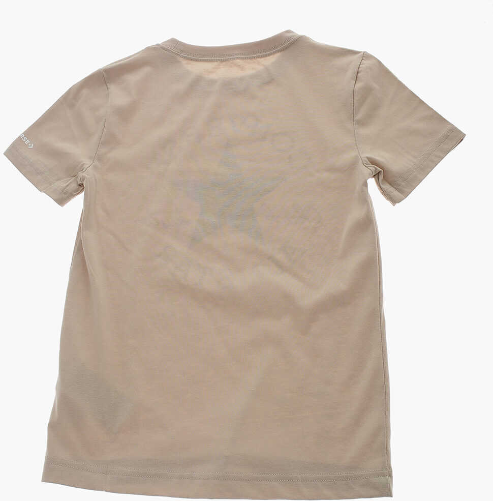 Tricouri Converse Cotton Crewneck T-Shirt Dissected Beige Baieti (BM 19765454) 3