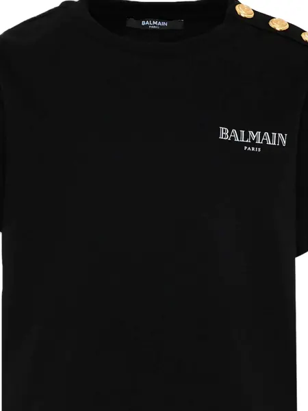 Tricouri Balmain T-Shirt With Logo BLACK Baieti (BM 19766522) 3