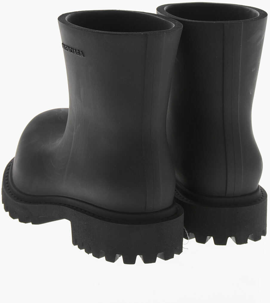 Botine Balenciaga Rigid Rubber Ankle Boots Steroid Black Femei (BM 19766591) 2