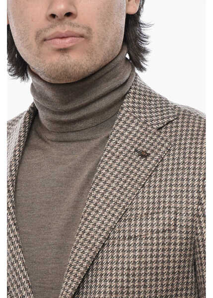 Sacouri CORNELIANI Cc Collection Two-Button Virgin Wool Blend Blazer With Patch Brown Barbati (BM 19766594) 3