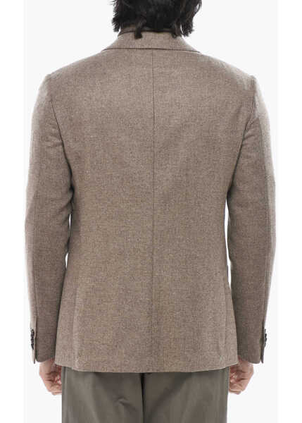Sacouri elegante CORNELIANI Cc Collection Two-Button Virgin Wool And Cashmere Jacket Wit Beige Barbati (BM 19766597) 2
