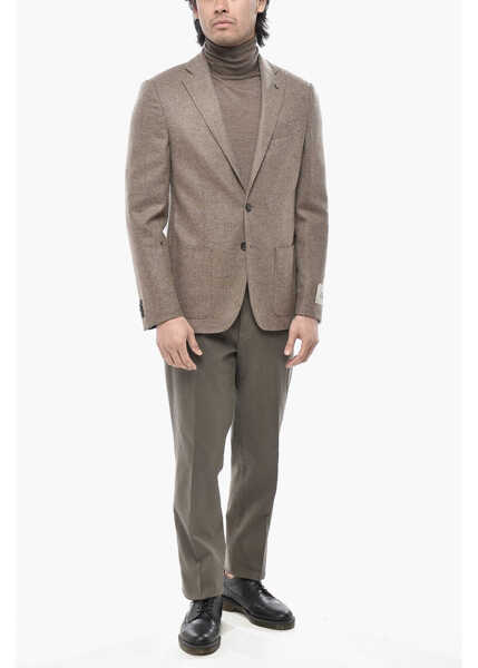 Sacouri elegante CORNELIANI Cc Collection Two-Button Virgin Wool And Cashmere Jacket Wit Beige Barbati (BM 19766597) 4