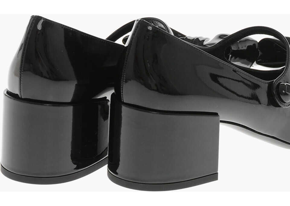 Pantofi stiletto Valentino Garavani Mary Jane Patent Pumps With Front Bow 5.5Cm Heel Black Femei (BM 19766600) 2