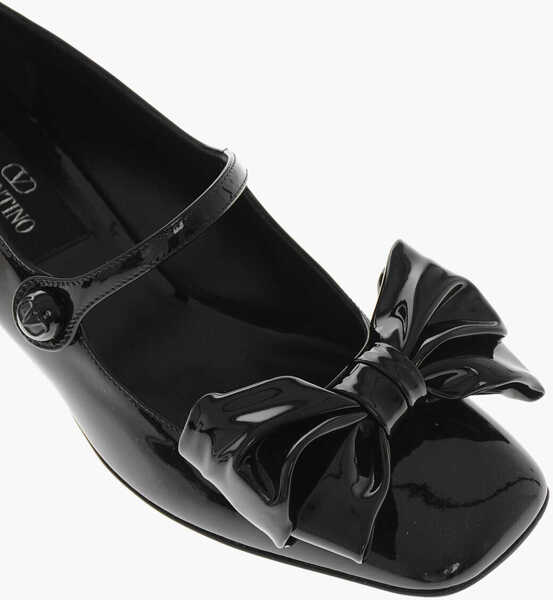 Pantofi stiletto Valentino Garavani Mary Jane Patent Pumps With Front Bow 5.5Cm Heel Black Femei (BM 19766600) 4