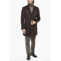 Paltoane pentru Barbati - Paltoane CORNELIANI Cc Collection Plain Wool And Cashmere Coat Brown Barbati (BM 19766603) - B-mall.ro