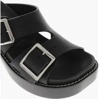 Saboti Loewe Dama - Saboti Loewe Leather Open-Toe Mules With 7Cm Leather Sole Black Femei (BM 19766606) - B-mall.ro
