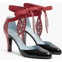 Pantofi stiletto Lace-Up Patent Bicolor Pumps 8.5Cm Heel Femei