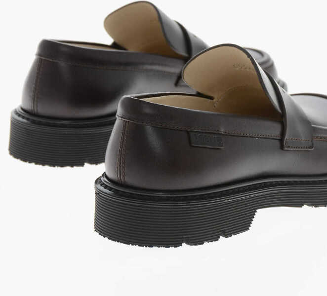 Mocasini Loewe Brushed Leather Penny Loafers Brown Femei (BM 19766621) 2