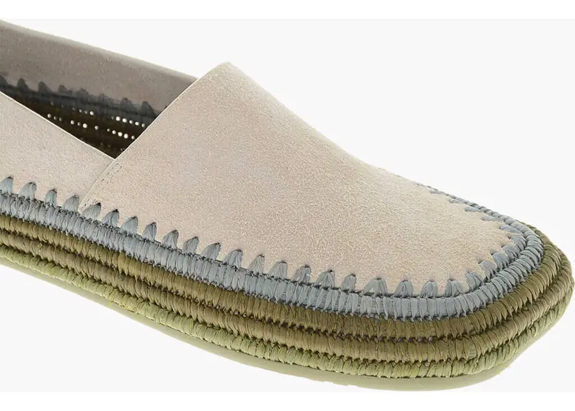 Espadrile Loewe Paulas Suede Espadrilles With Rubber Sole Beige Femei (BM 19766627) 4