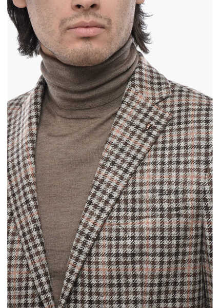 Sacouri elegante CORNELIANI Cc Collection Gingham Check Virgin Wool Blend Jacket Multicolor Barbati (BM 19766630) 3