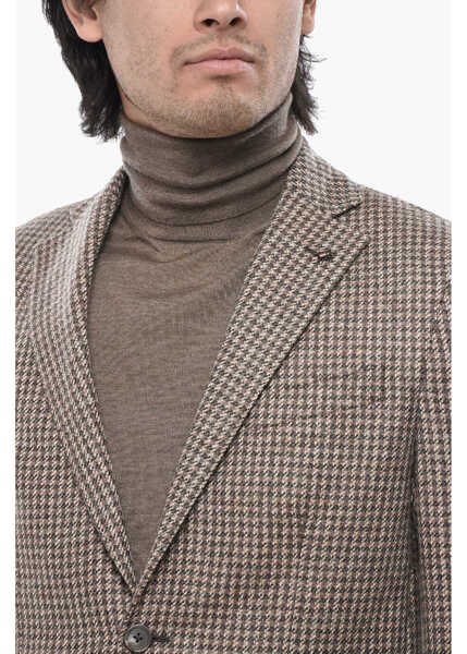 Sacouri CORNELIANI Cc Collection Patterned Virgin Wool Blend Blazer With Patch Multicolor Barbati (BM 19766633) 3