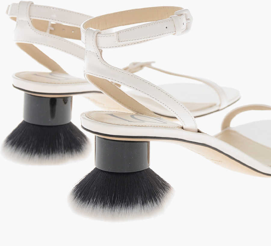 Sandale cu toc Loewe Patent Sandals Petal Brush With Iconic 5Cm Heel White Femei (BM 19766639) 2