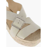 Sandale cu platforma Loewe Dama - Sandale cu platforma Loewe Paulas Platform Leather Sandals With 7Cm Rope Sole White Femei (BM 19766654) - B-mall.ro