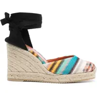 Sandale cu platforma Espadrilles Eva With Iconic Motif And 9Cm Wedge Femei
